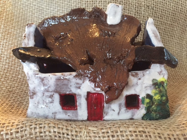 *Derelict Irish Cottage, featuring a smoking Peat Chimney!