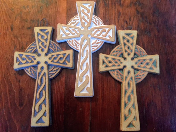 Celtic Cross by Ballymorris Pottery- BACK IN STOCK